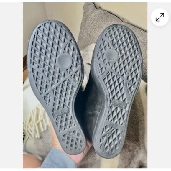 Giuseppe Zanotti Effie Suede/Shearling Trim High-Top Sneakers Black US 39 8.5 - Picture 7 of 10